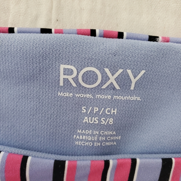 Roxy Blue and Pink Striped Bikini Bottom NWOT Size S - Picture 4 of 8